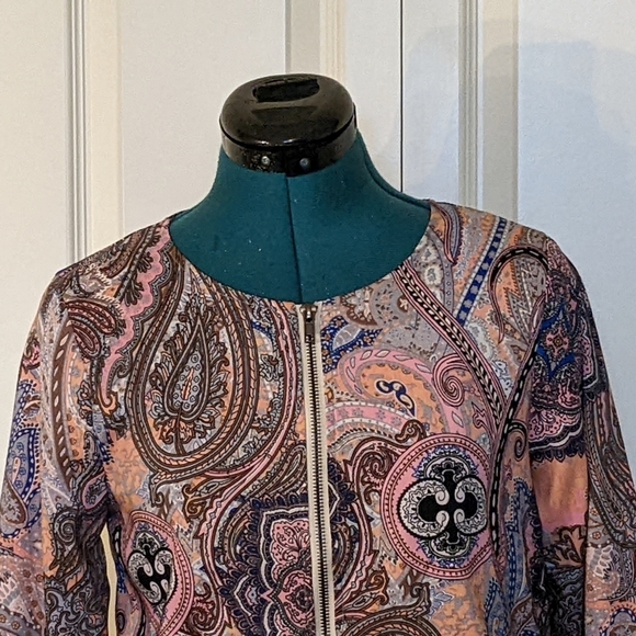 Ya Pei Paisley Bomber Jacket - Size Small - Picture 2 of 8